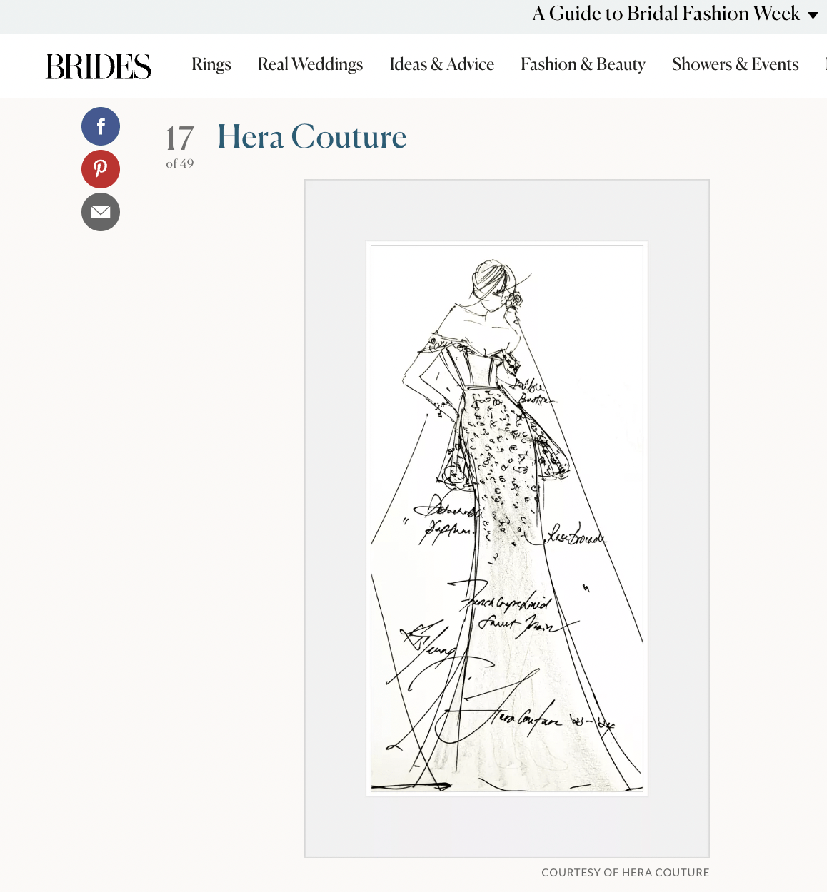 BRIDES - Hera Couture Sketch