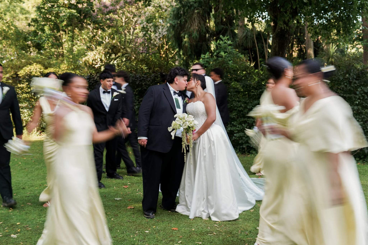 Christian and Julian on their wedding day
