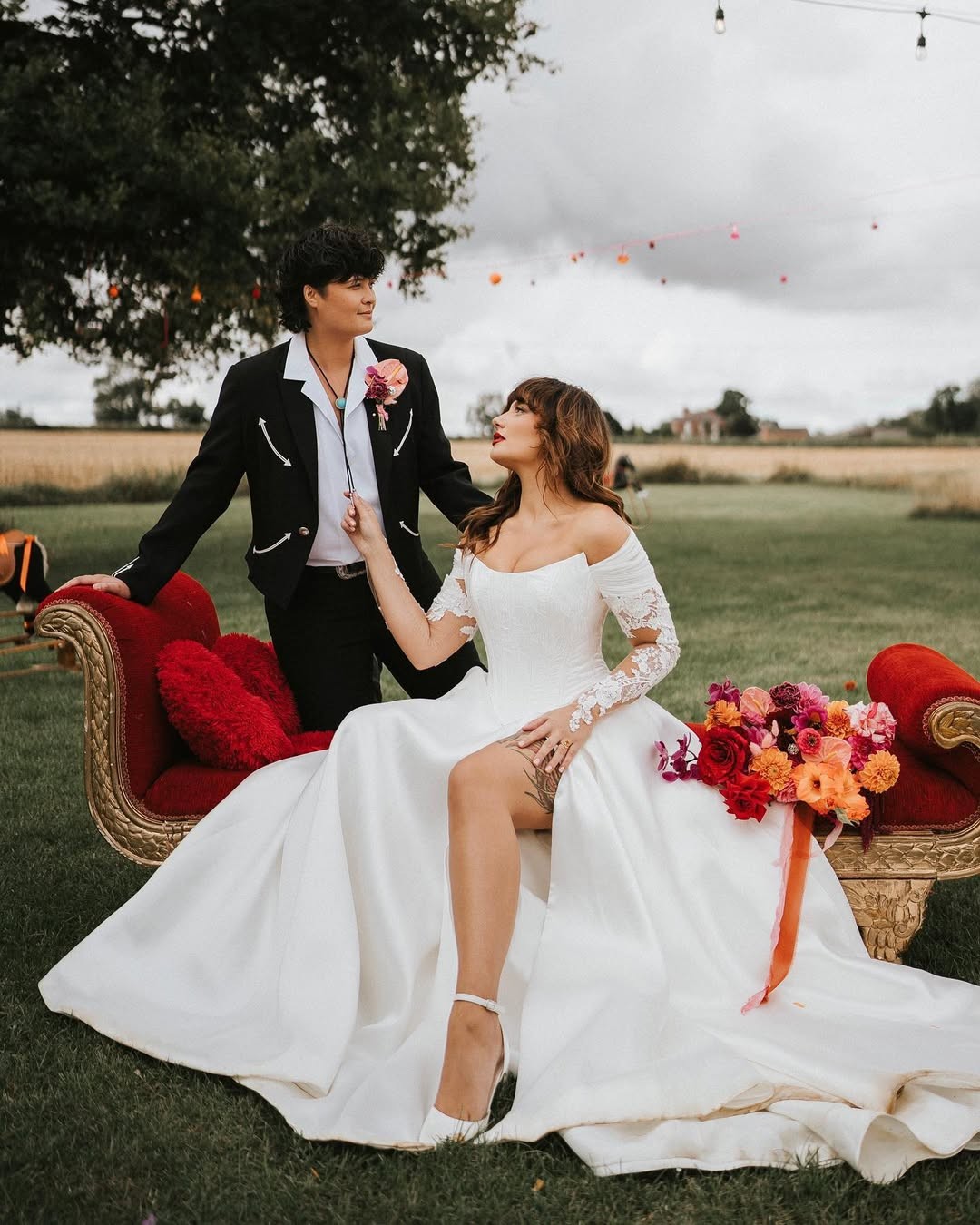 Coral and Penelope — Hera Couture real bride
