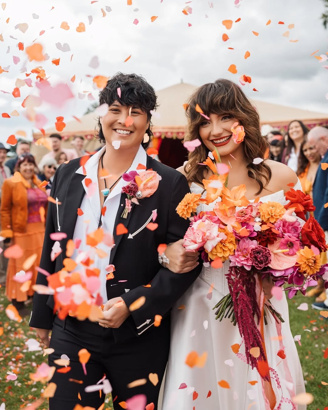 Coral and Penelope — Hera Couture real bride