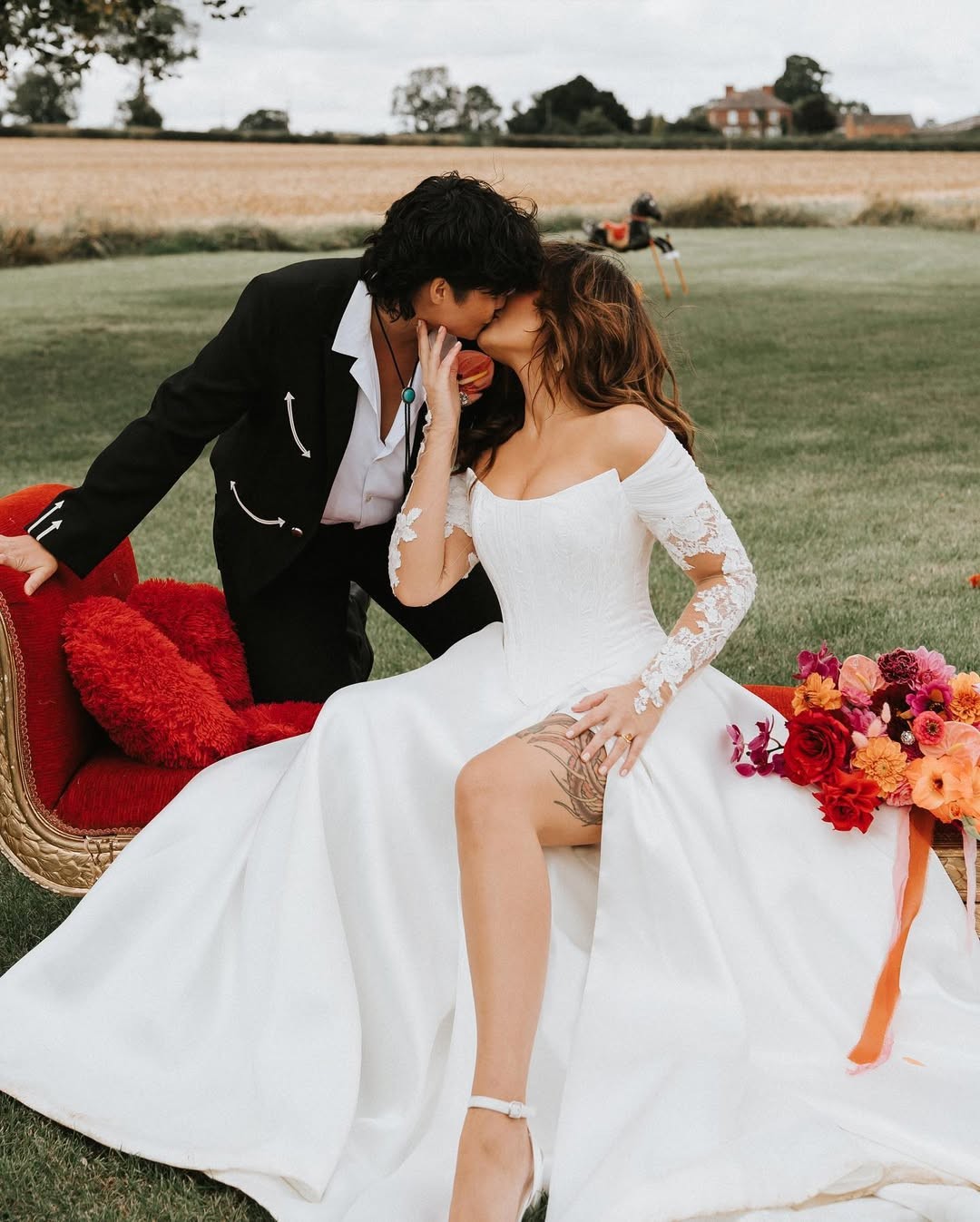 Coral and Penelope — Hera Couture real bride
