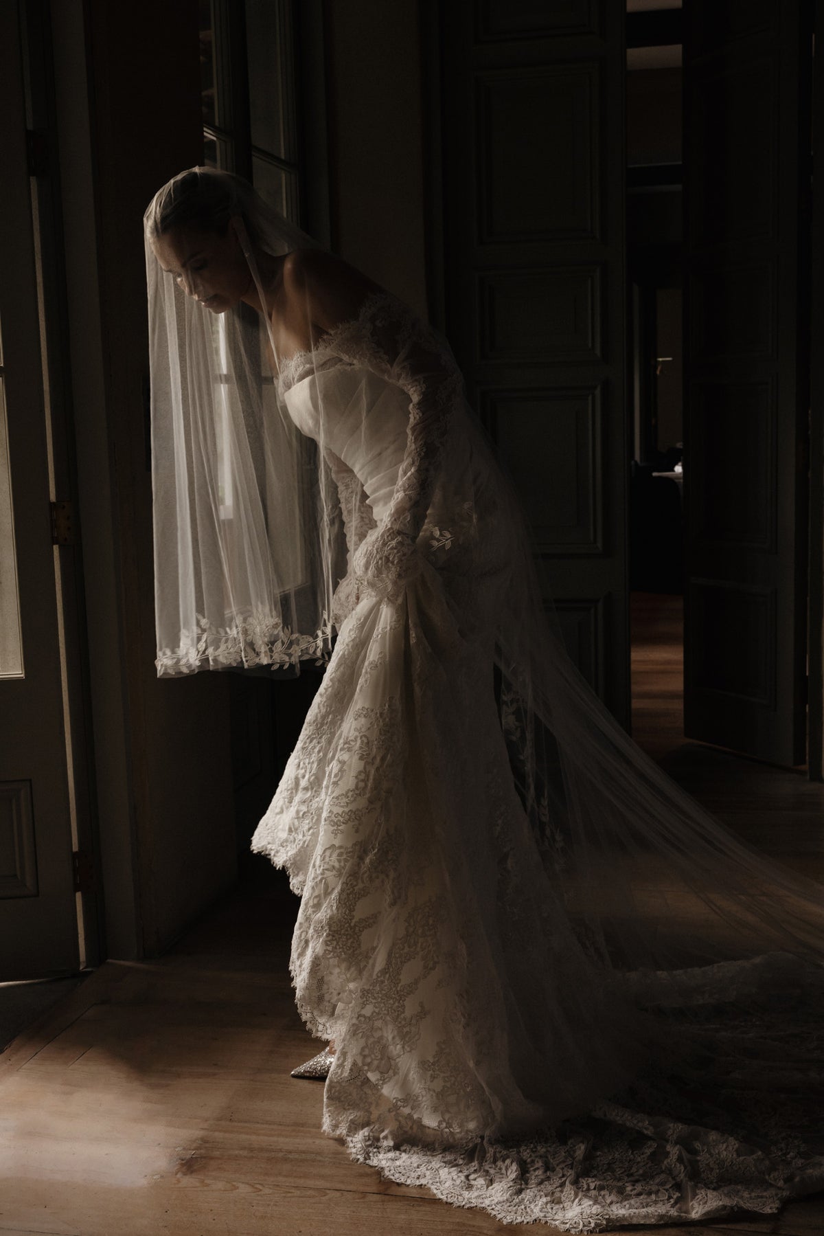 AW/26 Luminaire - bride in a ruffled gown with a long veil