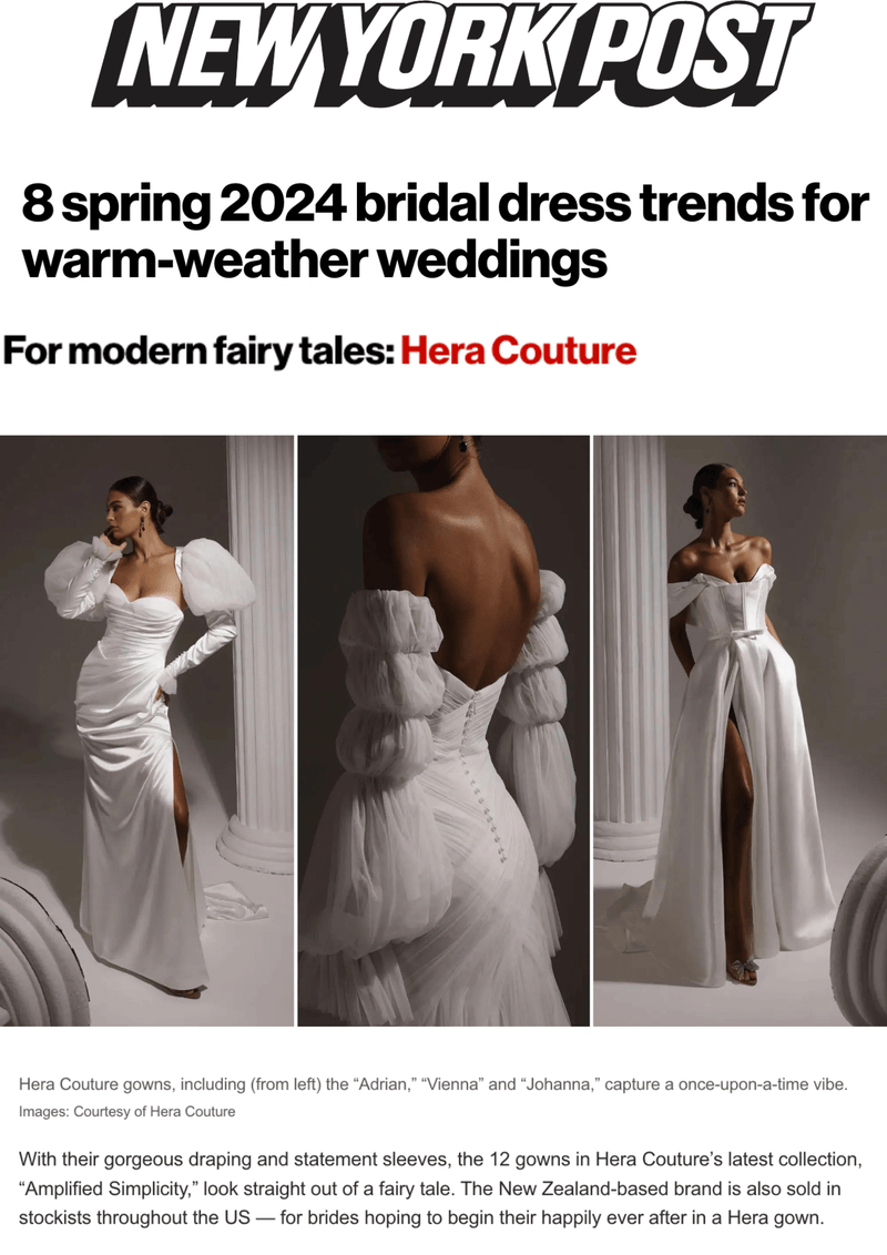 New York Post - Hera Couture is honoured to be featured in New York Post