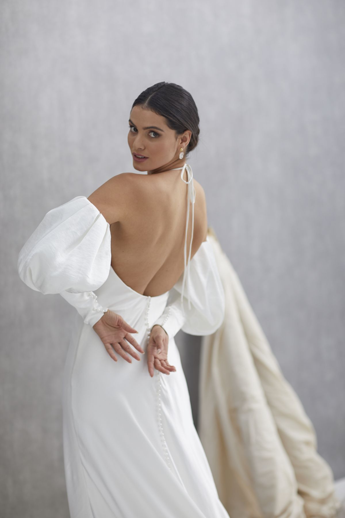 Alba Sleeves Crush Satin Wedding Gown 21_1649