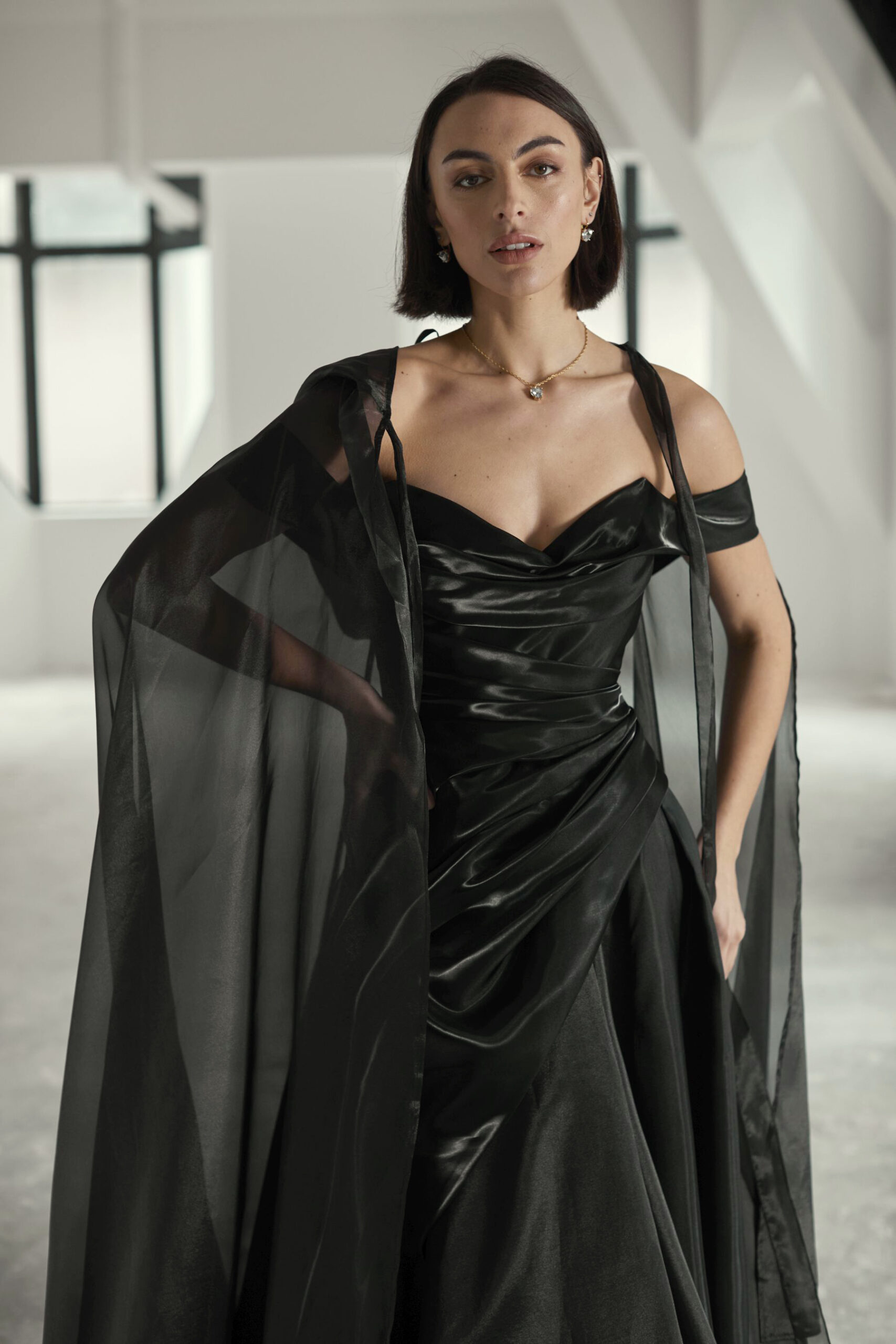 Hera Couture Serana Black W Cape__1732